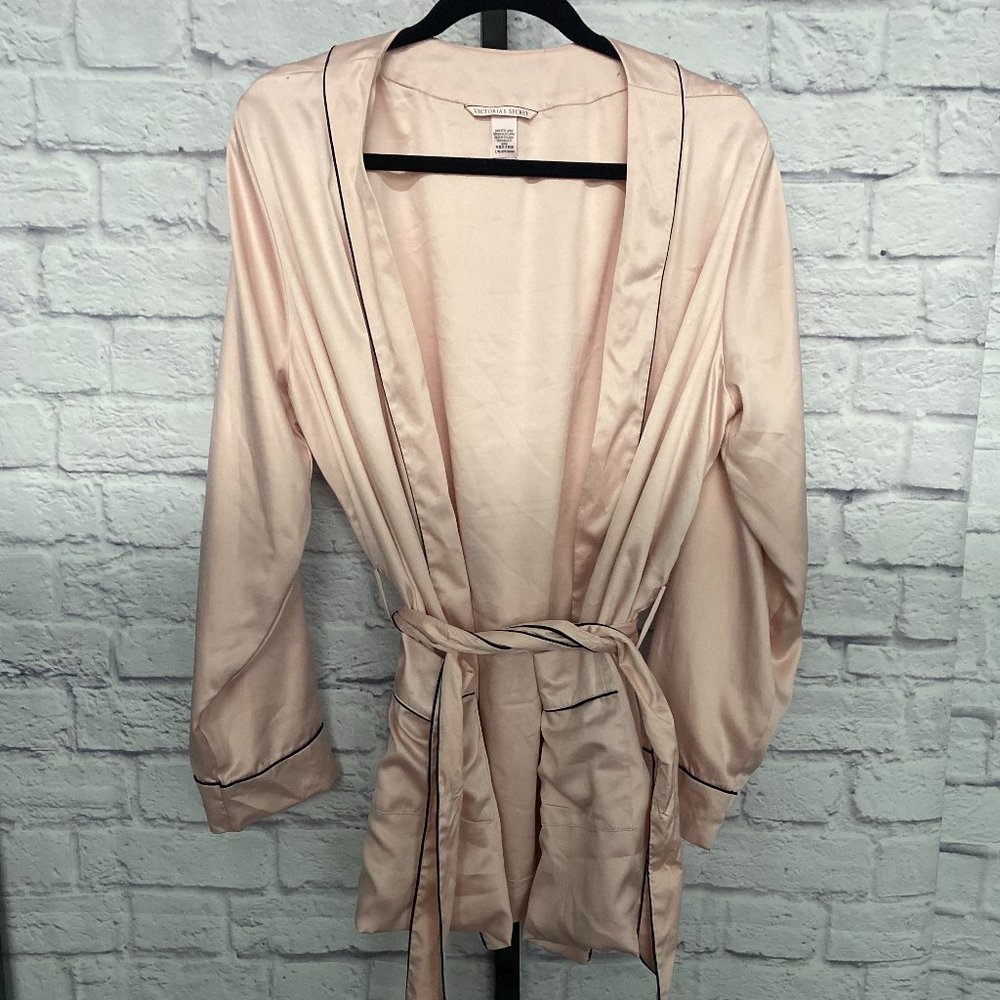 Victoria's Secret Blush Pink Silk Robe